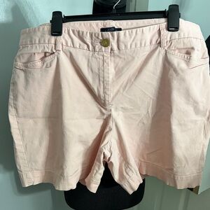 Lands End Women's Light Pink Casual Stretch Shorts Sz 18